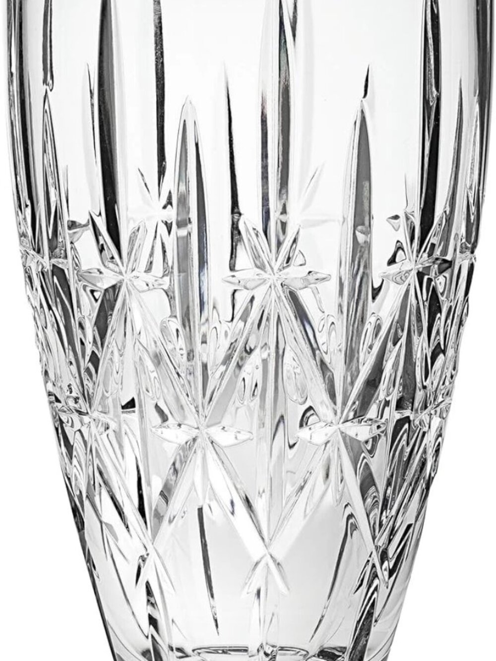 Marquis By Waterford Sparkle Crystal Vase 9 Inch Clear Round Floral Decor